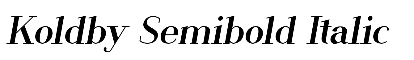 Koldby Semibold Italic